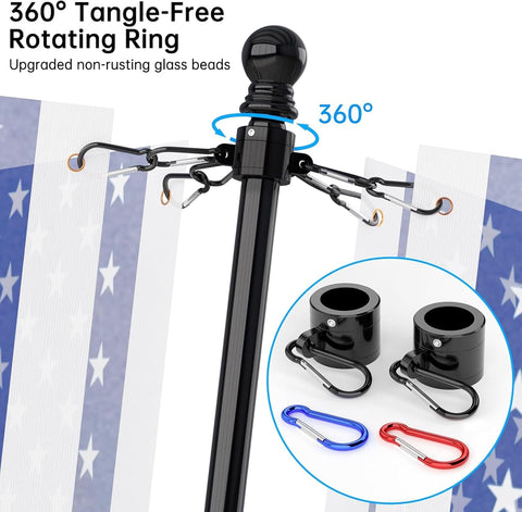 “6 FT stainless steel flag pole with wall mount bracket”
“Complete outdoor flag mounting kit with clips and carabiners”
“Durable flagpole kit with adjustable bracket and hardware”