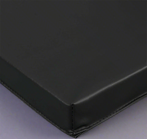 Foldable 6x2 Ft Black Yoga Gym Mat
Tri-Fold Compact Exercise Mat Side View
Closed Tri-Fold Fitness Mat for Storage
Yoga Mat Folded in Black EPE Foam
Portable Mat with Carry Handles