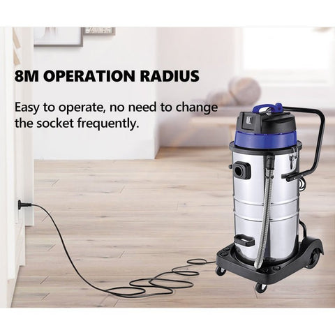 New 60L Wet & Dry Vacuum Cleaner β Heavy Duty Stainless Steel Shop Vac for Industrial & Commercial Use V5060L - with | Sold by Uncle Wiener's Wholesale