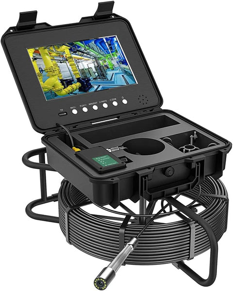 NEW 7" IPS Sewer Inspection Camera with DVR & 512Hz Transmitter — 5mm Fiberglass Cable SM001MD - with | Sold by Uncle Wiener's Wholesale