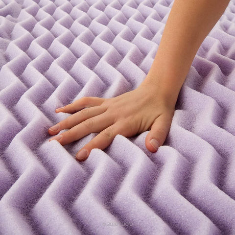 New 7 Zone Lavender Memory Foam Mattress Topper – 3″ & 1.5″ Comfort Layers for Ultimate Sleep - with 3″ TWIN | Sold by Uncle Wiener's Wholesale