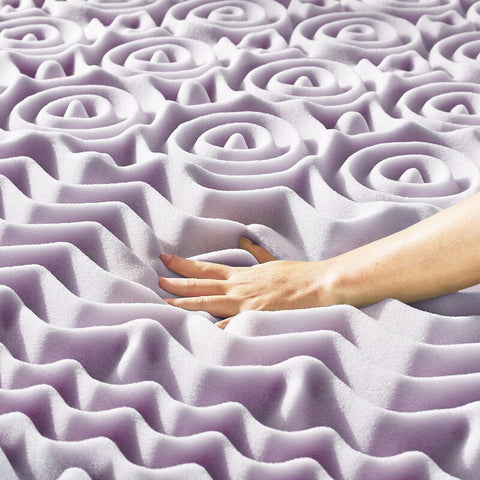 New 7 Zone Lavender Memory Foam Mattress Topper – 3″ & 1.5″ Comfort Layers for Ultimate Sleep - with 3″ TWIN | Sold by Uncle Wiener's Wholesale