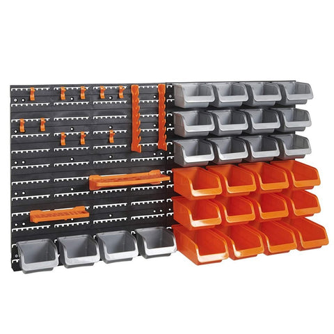 New 72 PCS Wall Mounted Pegboard & Storage Bin Panel Set – Heavy Duty Garage Organizer System GS8482 - with | Sold by Uncle Wiener's Wholesale