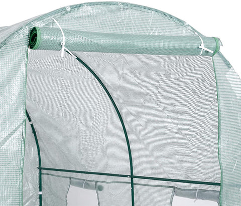 New 8 Ft Walk - In Tunnel Greenhouse Garden with Steel Frame β 552021 - with | Sold by Uncle Wiener's Wholesale