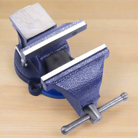 8-Inch Heavy-Duty Bench Vise with Swivel Base and Cast Steel Body
Industrial Strength Bench Vise for Woodworking and Metal Clamping
Blue Cast Steel Bench Vise Mounted on Workbench
Precision Serrated Jaws on Heavy-Duty Bench Vise
360-Degree Rotating Swivel Base Bench Vise in Workshop