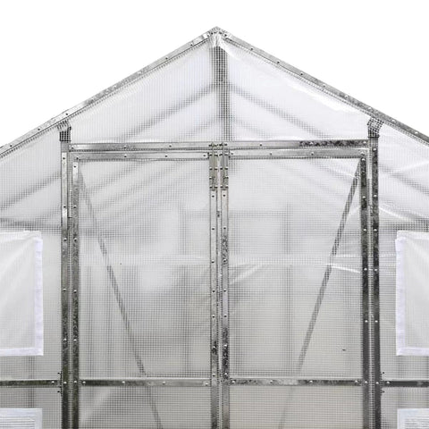 8x13 walk-in PVC greenhouse with metal frame
Greenhouse with dual doors and mesh vents
Side view of 8x26 heavy-duty greenhouse
Gardening shelter for vegetables and herbs