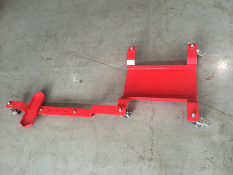 800 lbs Adjustable Motorcycle Storage Dolly ��� Heavy-Duty & Portable Red Frame with Swivel C