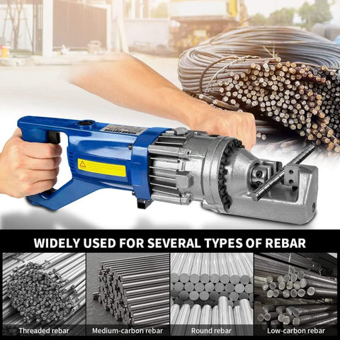 850W electric rebar cutter with carry case
Hydraulic steel cutting tool for construction
Heavy-duty rebar cutter for 4–16mm steel rods