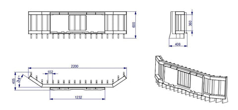 87 Inch Skid Steer Push Rake with Side Wings
Heavy-Duty Skid Steer Rake Blade for Land Clearing
Spaced Tine Rake Blade Attachment
Skid Steer Rake Blade Side View
Front View of Brush Rake Blade Attachment