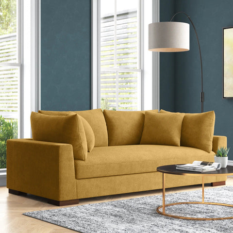89.5” Square Arm Couch – Modern Living Room Setup
3-Seater Sofa with Toss Pillows – Front View
Upholstered Contemporary Sofa – Side Angle
Soft Plush Back Cushions – Detail Close-Up
Modern Beige Fabric Sofa – Apartment Living Room