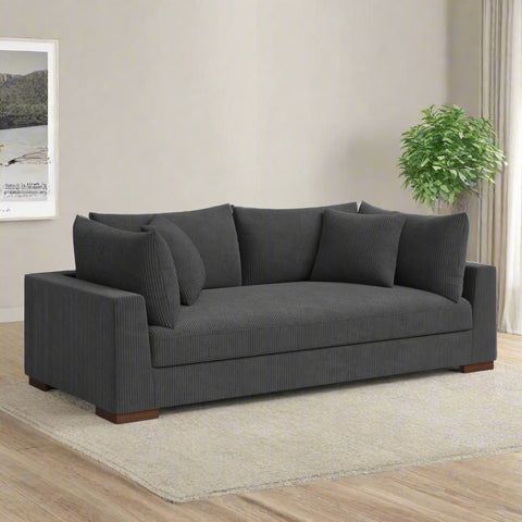 89.5” Square Arm Couch – Modern Living Room Setup
3-Seater Sofa with Toss Pillows – Front View
Upholstered Contemporary Sofa – Side Angle
Soft Plush Back Cushions – Detail Close-Up
Modern Beige Fabric Sofa – Apartment Living Room