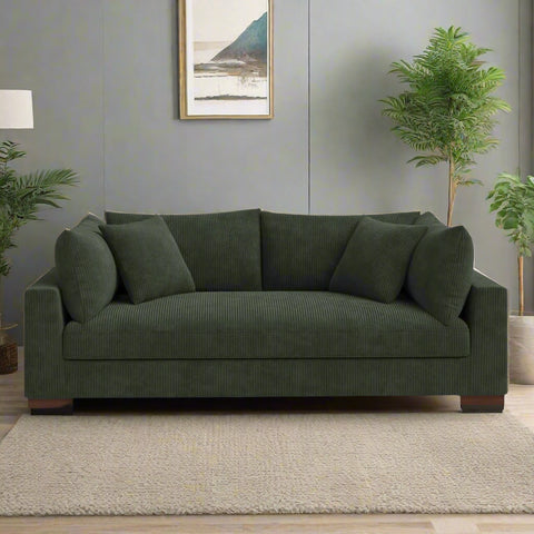 89.5” Square Arm Couch – Modern Living Room Setup
3-Seater Sofa with Toss Pillows – Front View
Upholstered Contemporary Sofa – Side Angle
Soft Plush Back Cushions – Detail Close-Up
Modern Beige Fabric Sofa – Apartment Living Room