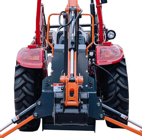 9 FT 3-Point Hitch Backhoe Attachment with Hydraulic Thumb for Tractors – Model 223415