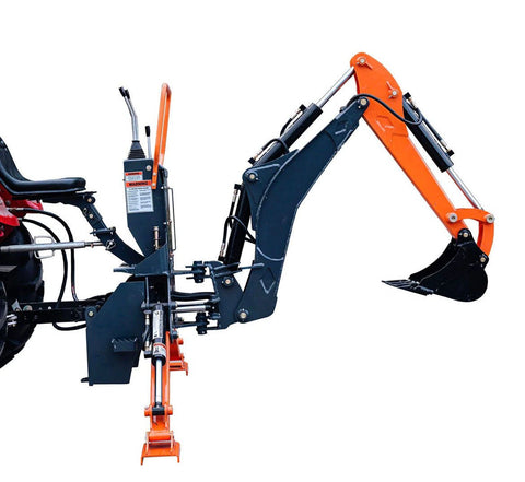9 FT 3-Point Hitch Backhoe Attachment with Hydraulic Thumb for Tractors – Model 223415