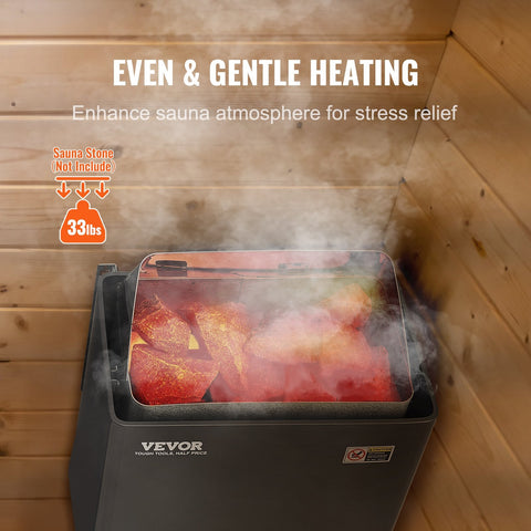 9kW Electric Sauna Heater wall-mounted design with external controller
High-efficiency sauna heater for 220V with stainless steel elements
Digital external controller for sauna temperature and timer settings
Wall-mounted sauna heating system installed in home spa
Compact electric sauna heater with 9kW power output and heat-resistant housing