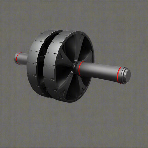 Dual-wheel ab roller with rebound assist – front view
Home workout ab roller with non-slip grips
Ab core trainer – side view with ergonomic handles
Ab wheel fitness roller in black with red detailing