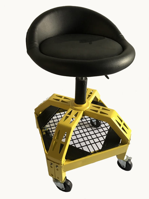 New Adjustable Height Swivel Shop Stool with Casters – Rolling Garage Seat for Workshop & Mechanics 123455 - with | Sold by Uncle Wiener's Wholesale