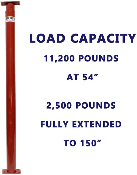 New Adjustable Jack Post Basement Support – Heavy Duty Steel Column for Foundation & Floor Repair - with 54 - 150″ ADJUSTABLE HEIGHT | Sold by Uncle Wiener's Wholesale
