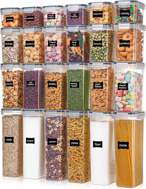Complete kitchen pantry makeover with airtight food containers