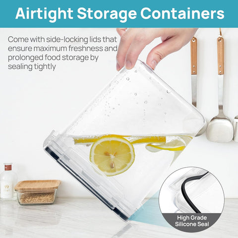 Leak-proof airtight seal on BPA-free food storage containers