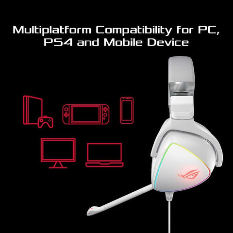 ASUS ROG Delta with Detachable Boom Mic – White Finish