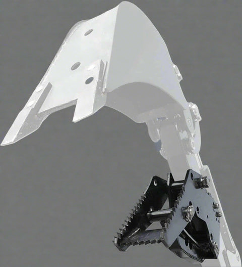 5-Position Backhoe Thumb Attachment – Side View with Bolts
Excavator Thumb Accessory Clamping Log – Kubota-Compatible
Universal Bolt-On Backhoe Thumb – Heavy-Duty Steel Jaw
Black Excavator Thumb Clamp Installed on Tractor Boom