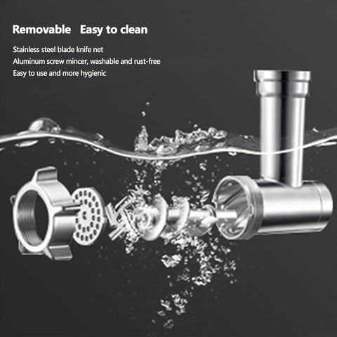 "800W Automatic Electric Meat Grinder with Sausage Stuffer Attachment"
"Heavy Duty Stainless Steel Meat Grinder for Kitchen Use"
"Electric Food Processor for Meat Grinding and Sausage Making"
"Home Kitchen Meat Grinder and Sausage Stuffer Machine"