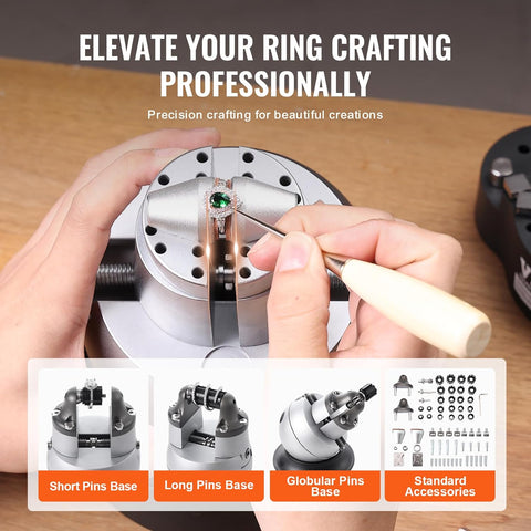 5-inch Ball Vise Jewelry Engraving Tool with full accessories kit
Precision ball vise clamp for jewelry making and stone setting
Engraving tool with interchangeable jaws and 360-degree rotation
Jeweler working with a professional engraving vise clamp
Stainless steel workholding clamp for jewelry and watch repair