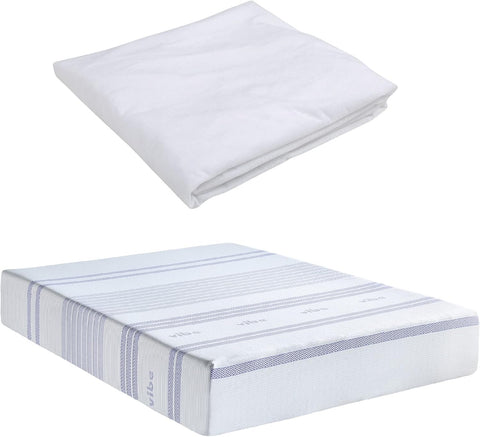 12-inch gel memory foam mattress rolled and boxed for delivery
Vibe king memory foam mattress with waterproof protector included
Cross-section of layered foam structure with cooling gel
CertiPUR-US certified memory foam bed – king and twin XL sizes