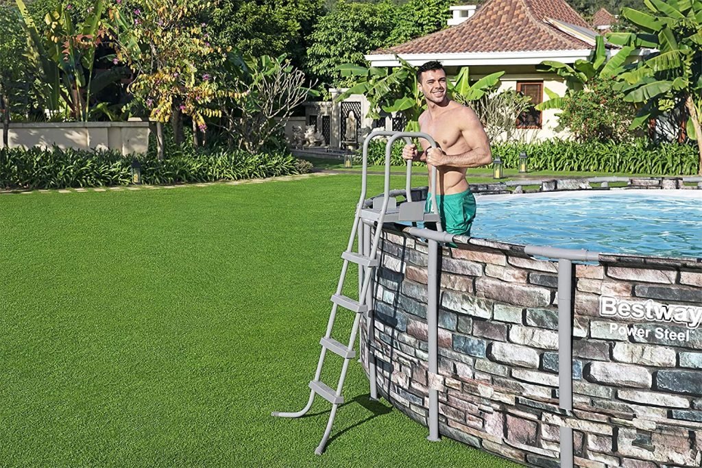 New Bestway 52 - Inch Above Ground Pool Ladder – Heavy - Duty Steel Frame for Easy & Safe Pool Access 58337 - with | Sold by Uncle Wiener's Wholesale