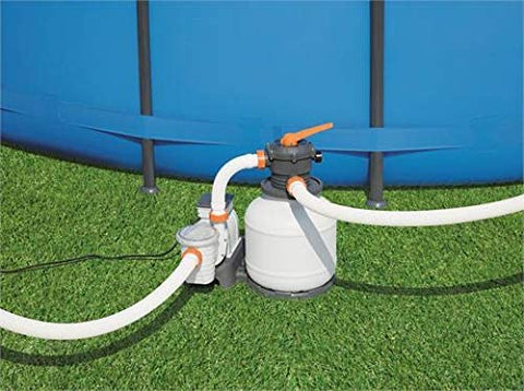 “Bestway Flowclear Sand Filter Pool Pump with Hoses – 3000 GPH”
“Above-ground pool sand filtration system by Bestway”
“Model 58500 sand filter with pressure gauge”
“Flowclear 2200 GPH pump system for pools”
“6-position valve Bestway sand filter system”
