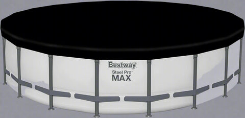 Bestway 20FT round above ground pool full set with ladder
Close-up of rust-resistant steel frame pool structure
Family swimming in Bestway Steel Pro MAX pool
Included pool ladder and pump equipment
Pool with top cover and summer backyard setting