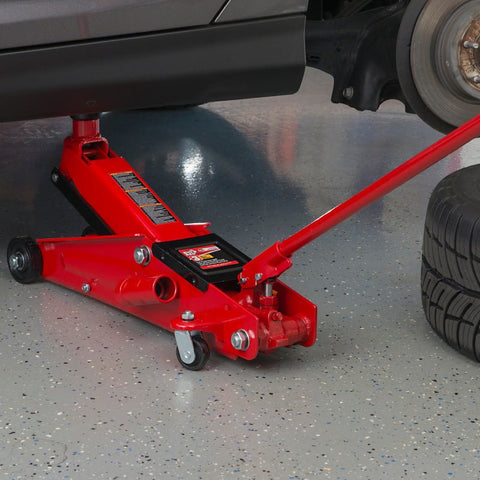 Big Red 3-Ton SUV Trolley Jack – Full View with Extended Saddle
Extended Height Hydraulic Jack – Front Angle in Red Steel Frame
Big Red SUV Jack – Adjustable Saddle Height Demo
T83006XB Floor Jack – Compact Storage with Handle and Wheels
