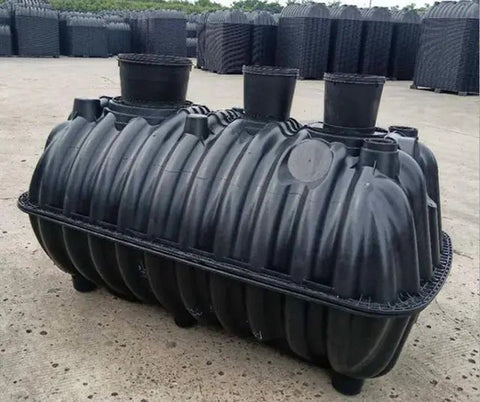 1000L black septic waste tank heavy-duty plastic
1500L plastic sewage holding tank outdoor use
2500L large capacity septic tank thick wall
wastewater plastic tank for residential and commercial sewage
black water septic holding tank with threaded openings
