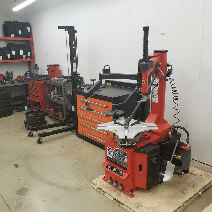 Blue Viper FT350 Tire Changer with Swing Arm Assist
Deluxe Tire Machine with Bead Blaster Inflation System
Run-Flat and Low-Profile Tire Changer – Blue Viper FT350
Heavy Duty Tire Changer for Professional Auto Shops