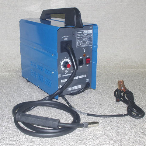 "Blue Viper MIG100 Flux Core Wire Feed Welder 90A"
"Portable MIG welder for hobby welding"
"Gasless wire feed welding machine with accessories"
"Compact 90 amp flux core welder with torch"
"Home and shop use flux-core welding unit"
