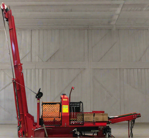 Blue Viper Firewood Processor – Full Trailer Setup
BVFP Model – STIHL Bar Saw Firewood Cutting System
Hydraulic Log Conveyor on Blue Viper Processor
Rear View of Blue Viper BVFP Wood Processor Trailer