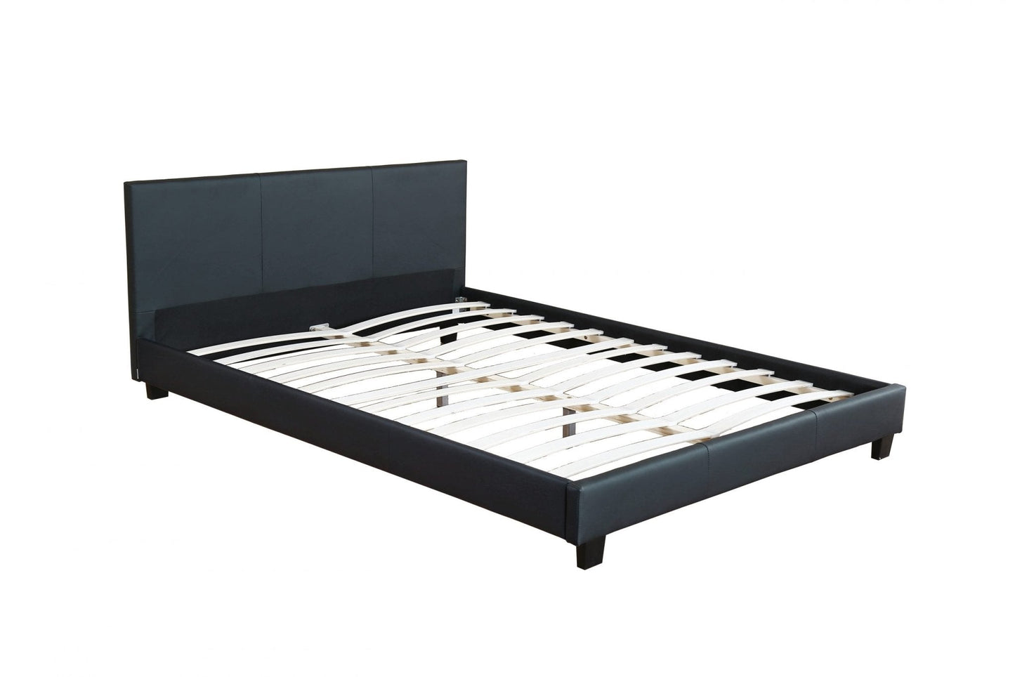 New Bonded Leather Deluxe Bed Frame & Headboard — Twin, Full, Queen & King - with King | Sold by Uncle Wiener's Wholesale