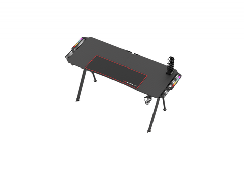 New Carbon Fiber RGB LED Gaming Desk – Ergonomic Computer Table with Light Effects for Gamers V21460 - with | Sold by Uncle Wiener's Wholesale
