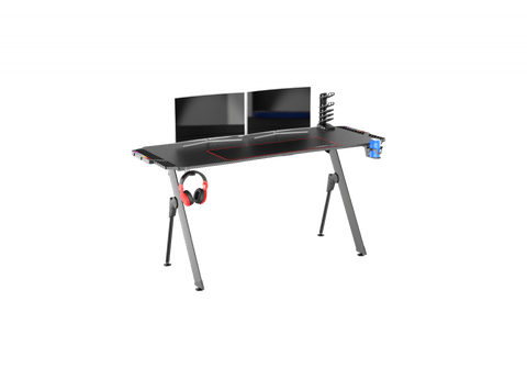 New Carbon Fiber RGB LED Gaming Desk – Ergonomic Computer Table with Light Effects for Gamers V21460 - with | Sold by Uncle Wiener's Wholesale