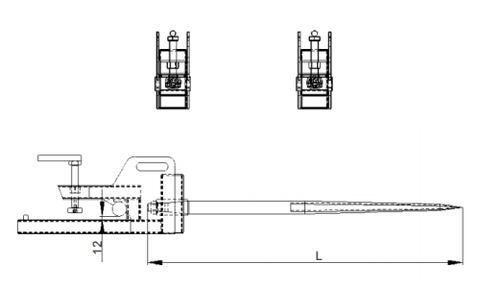 CLAMP ON BUCKET BALE FORK SPEAR - SKID STEER ATTACHMENT with | Sold by Uncle Wiener's Wholesale