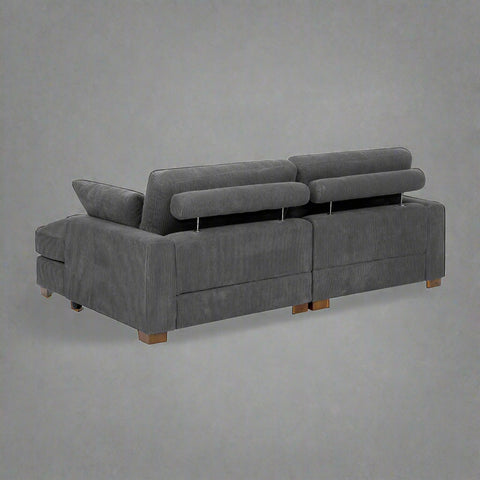 Oversized modular corduroy sofa with ottoman
Gray corduroy sectional sofa
Cream corduroy sofa with plush seating
Custom living room layout with ottoman
Deep seat cozy couch with corduroy fabric