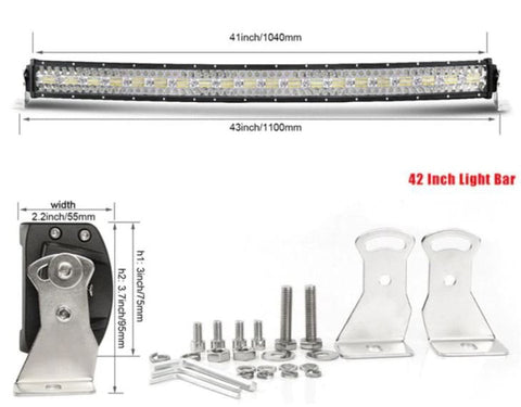 New Curved Triple Row LED Light Bar – IP68 Waterproof, 22" - 50" for Trucks, Jeeps, ATVs - LED Light Bars for Off - Road & Utility Vehicles with 800W 42 ” LED LIGHT BAR | Sold by Uncle Wiener's Wholesale