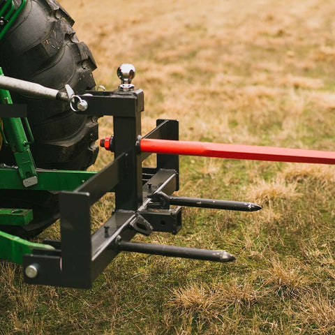 DELUXE SUITCASE WEIGHT 3 POINT TRACTOR HITCH 49 IN HAY BALE SPEARS - SKID STEER ATTACHMENT with | Sold by Uncle Wiener's Wholesale