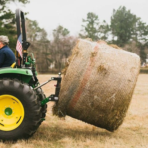 DELUXE SUITCASE WEIGHT 3 POINT TRACTOR HITCH 49 IN HAY BALE SPEARS - SKID STEER ATTACHMENT with | Sold by Uncle Wiener's Wholesale