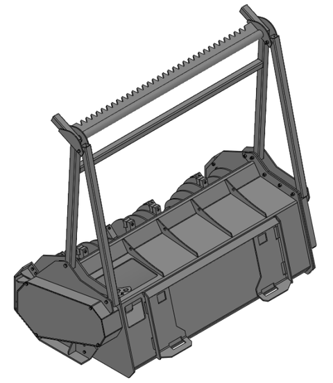 NEW Drum Cutter Mulcher โ Heavy - Duty Hydraulic Land Clearing Attachment SU25025 - with | Sold by Uncle Wiener's Wholesale