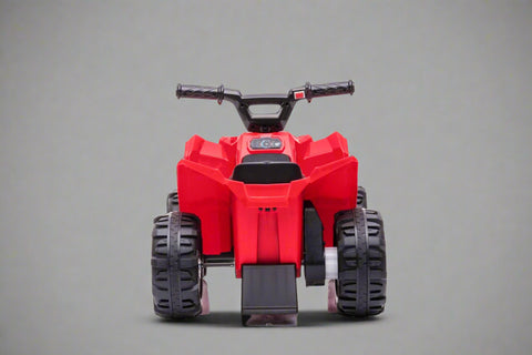 Red 6V ride-on ATV for toddlers aged 1–2
Side view of toddler 6V electric quad bike
Rear view of toddler ride-on ATV with footrests
Compact 6V rechargeable ATV for kids
Children’s electric ATV with wear-resistant tires