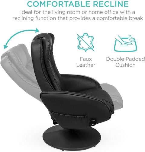 New Electric Massage Recliner Chair & Ottoman with Heat – Wireless Control | SKU: AMLS89 - with | Sold by Uncle Wiener's Wholesale