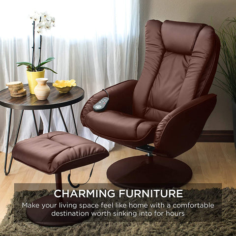 New Electric Massage Recliner Chair & Ottoman with Heat – Wireless Control | SKU: AMLS89 - with | Sold by Uncle Wiener's Wholesale