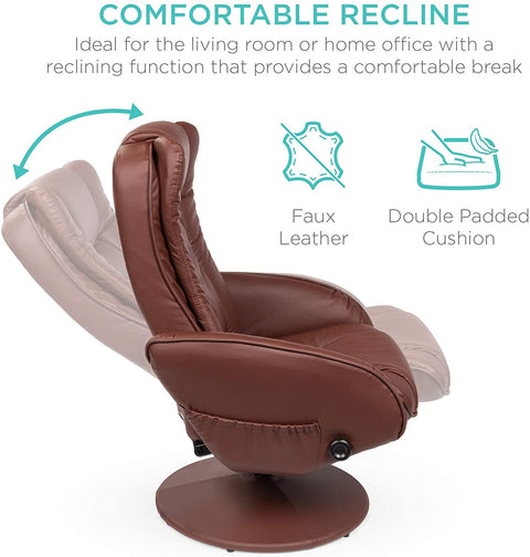 New Electric Massage Recliner Chair & Ottoman with Heat – Wireless Control | SKU: AMLS89 - with | Sold by Uncle Wiener's Wholesale